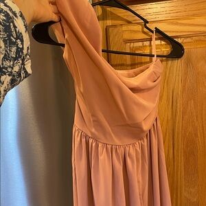 Elegant Pink Strapless Dress